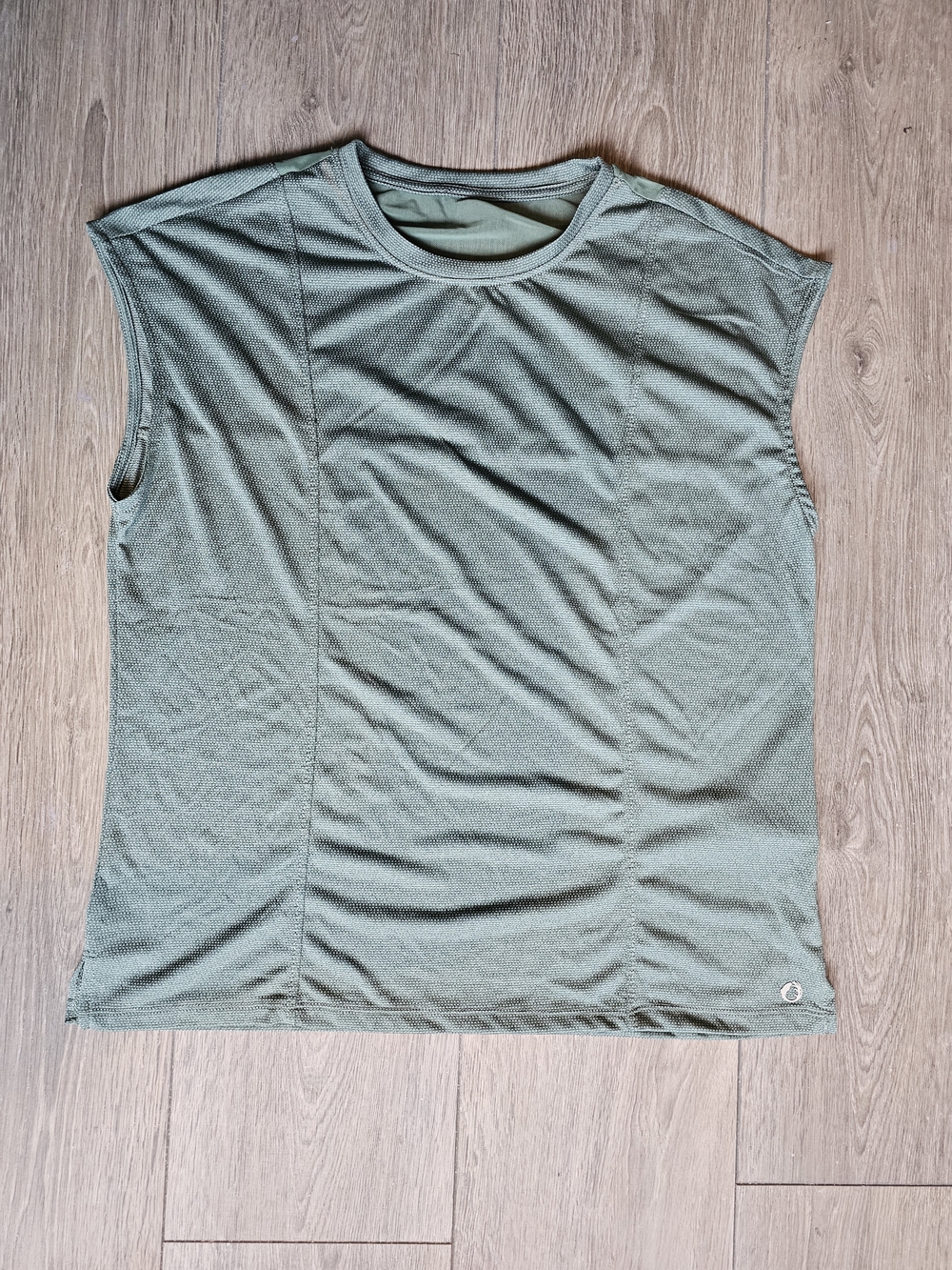Women’s Olive Sleeveless Muscle Tee - Performance Tank